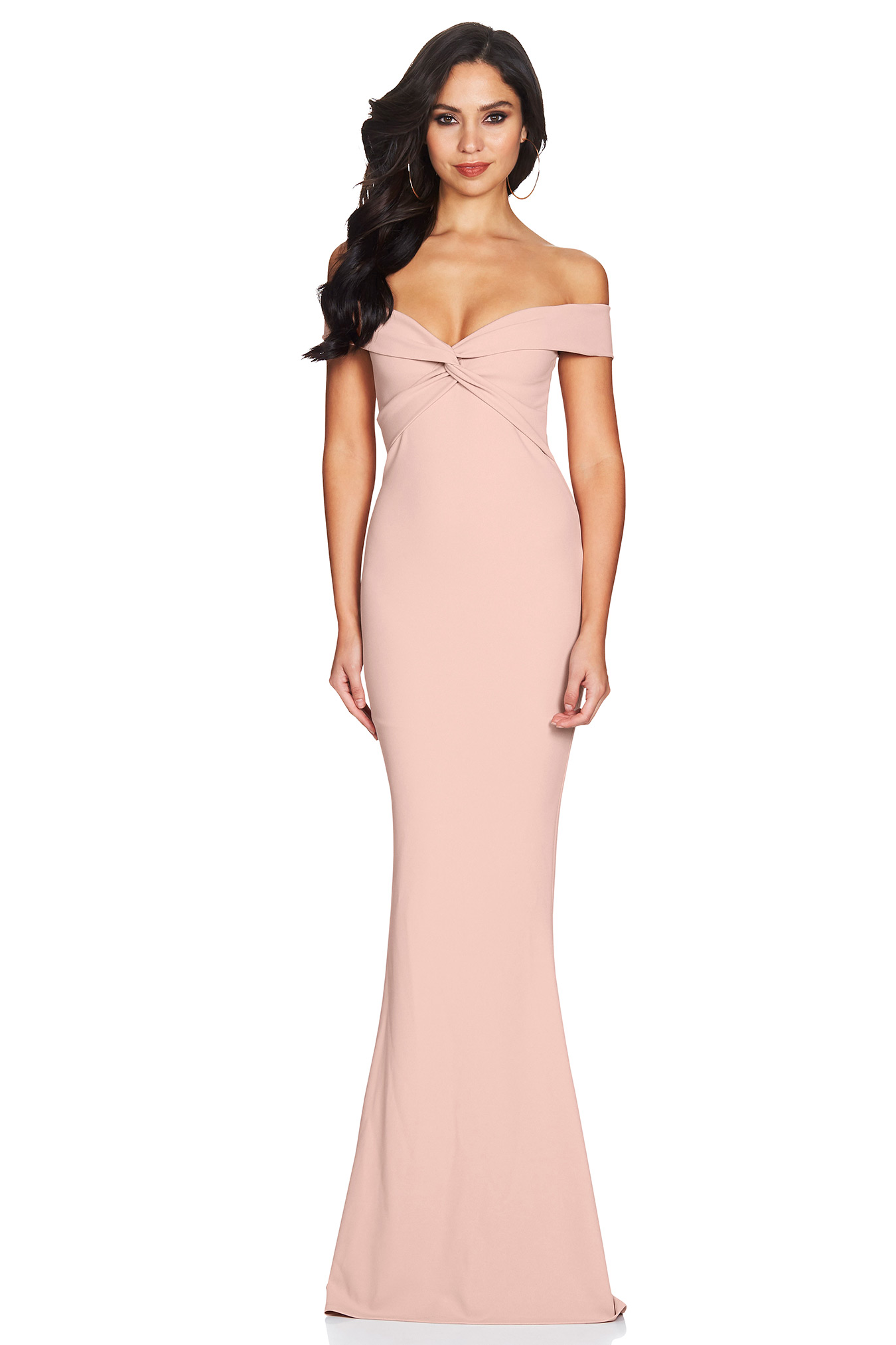 nookie dolly off the shoulder gown