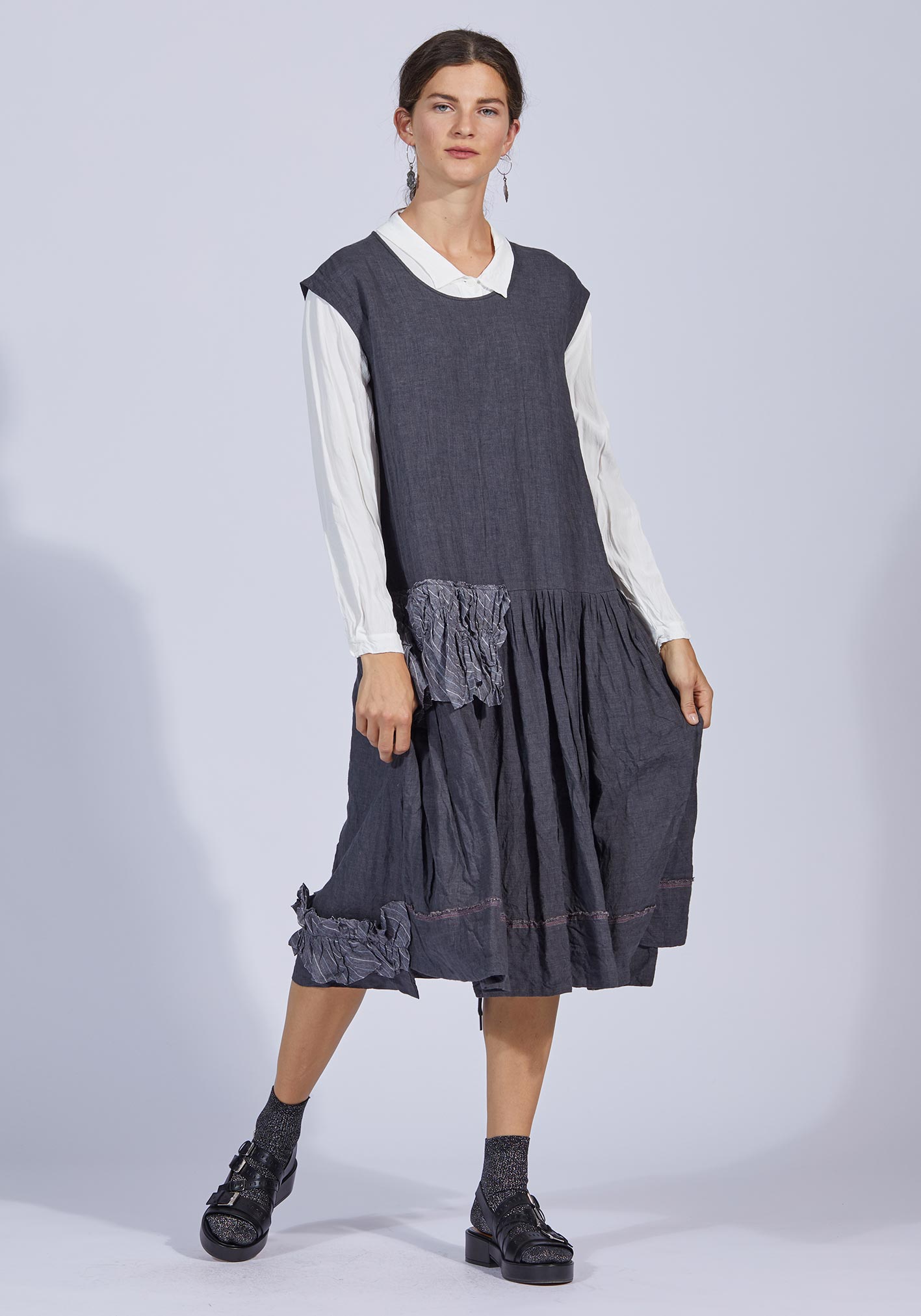buy the latest Ornamental Tuck Gather Dress online